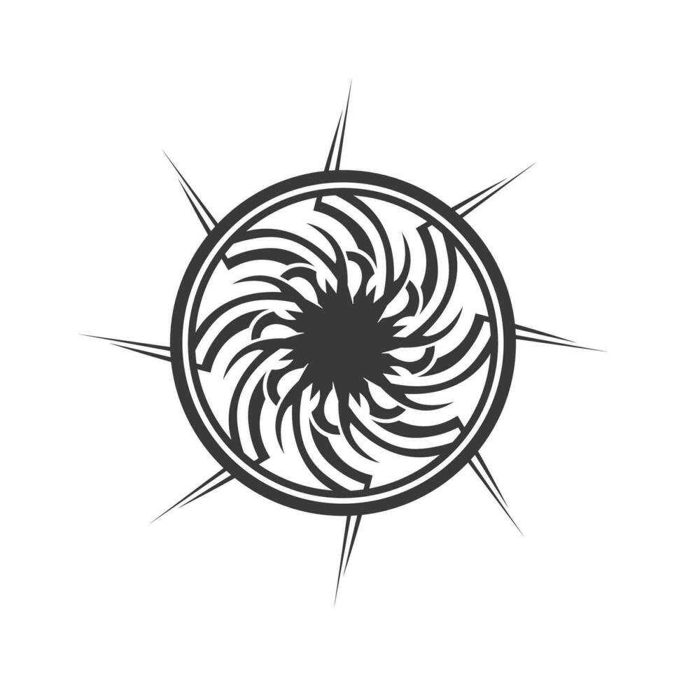 diseño de arte vectorial de tatuaje de patrón tribal, manga abstracta tribal de tatuaje, diseño de arte de boceto aislado en fondo blanco, logotipo simple. vector