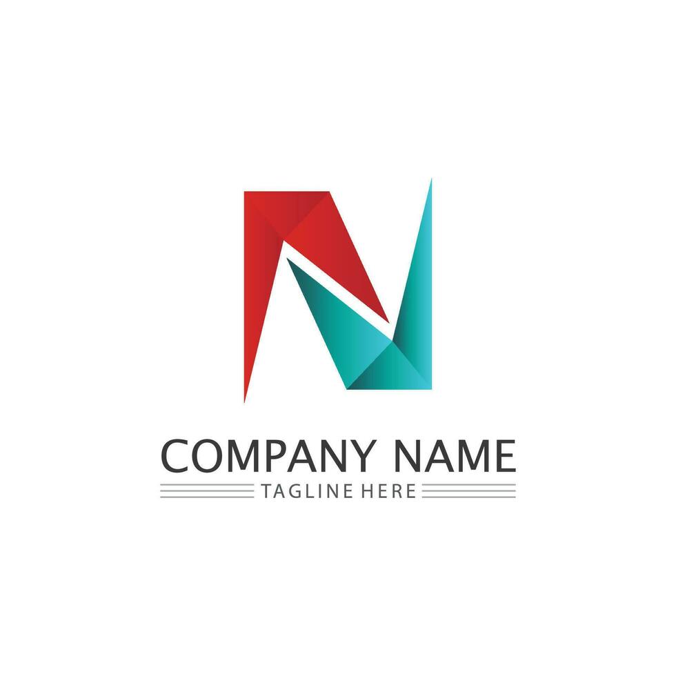N Letter Logo Template vector