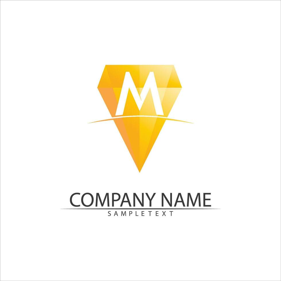 M Letter Logo Template vector