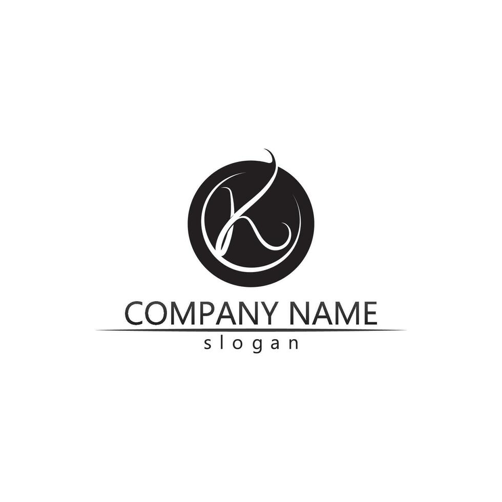 k diseño de logotipo k carta fuente concepto vector logo empresarial y diseño empresa inicial