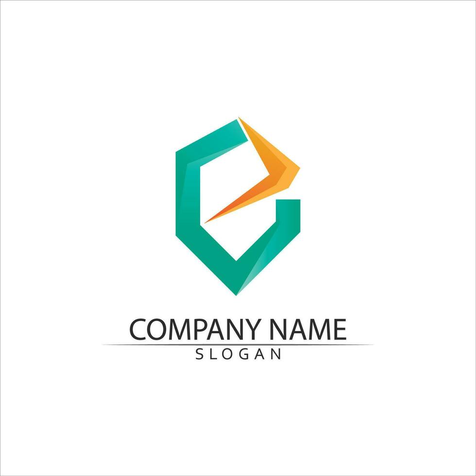 Vector e  Abstract icons for letter E logo