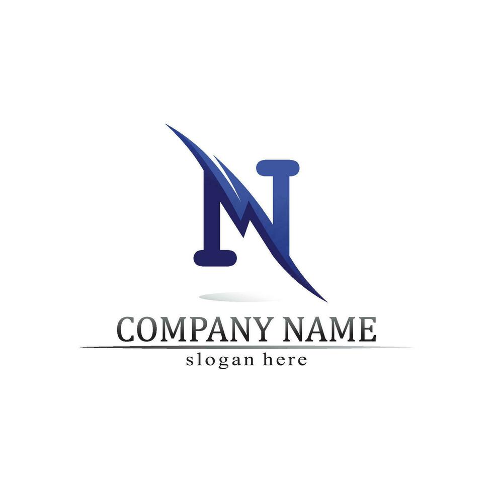 N Letter Logo Template vector