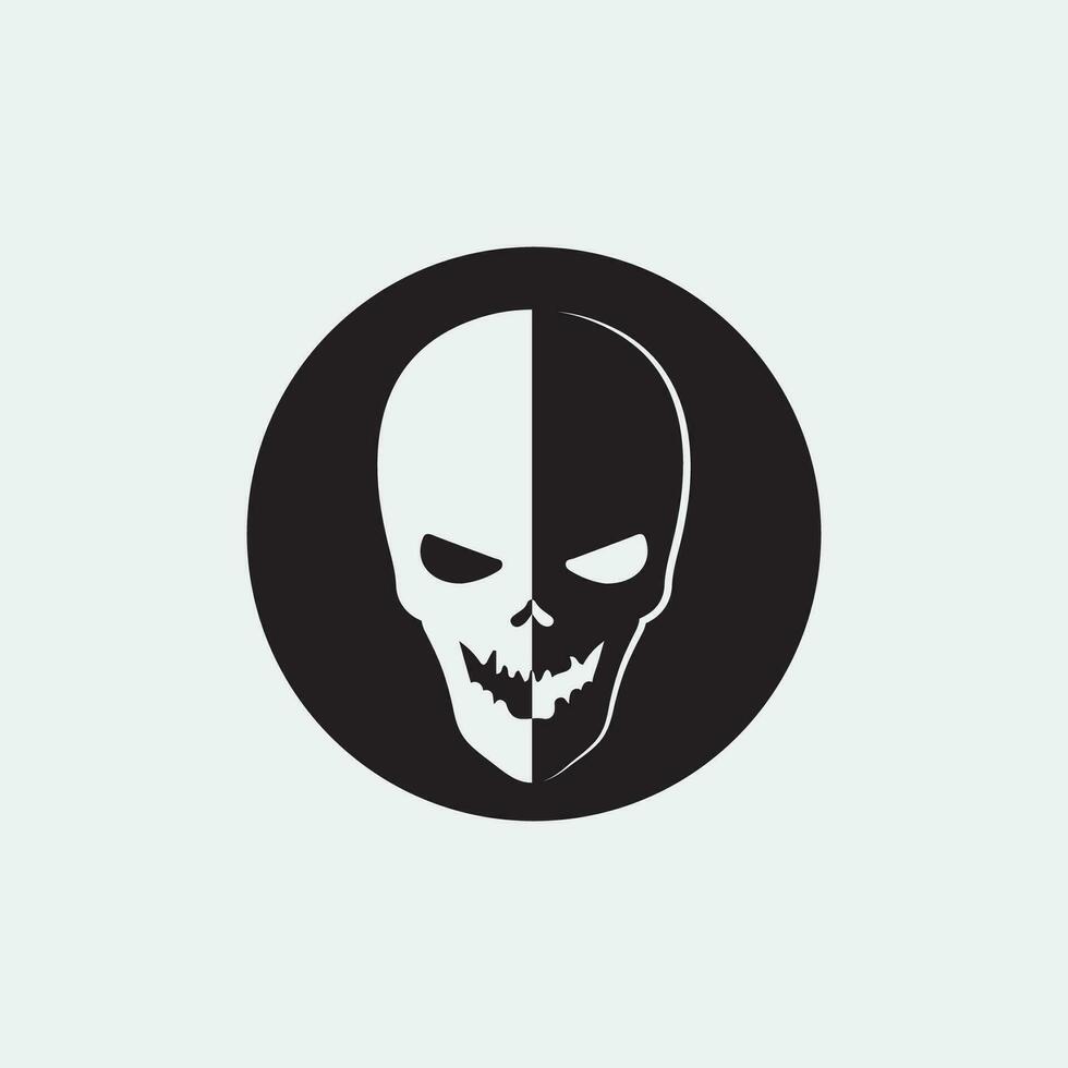 skull and bones icon logo design vector graphic illustration symbol