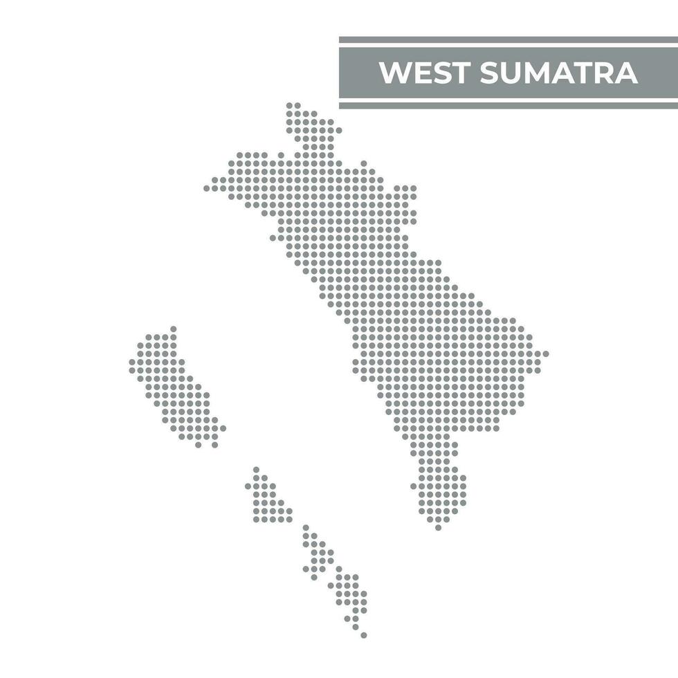 Dotted map of West Sumatra is a province of Indonesia vector