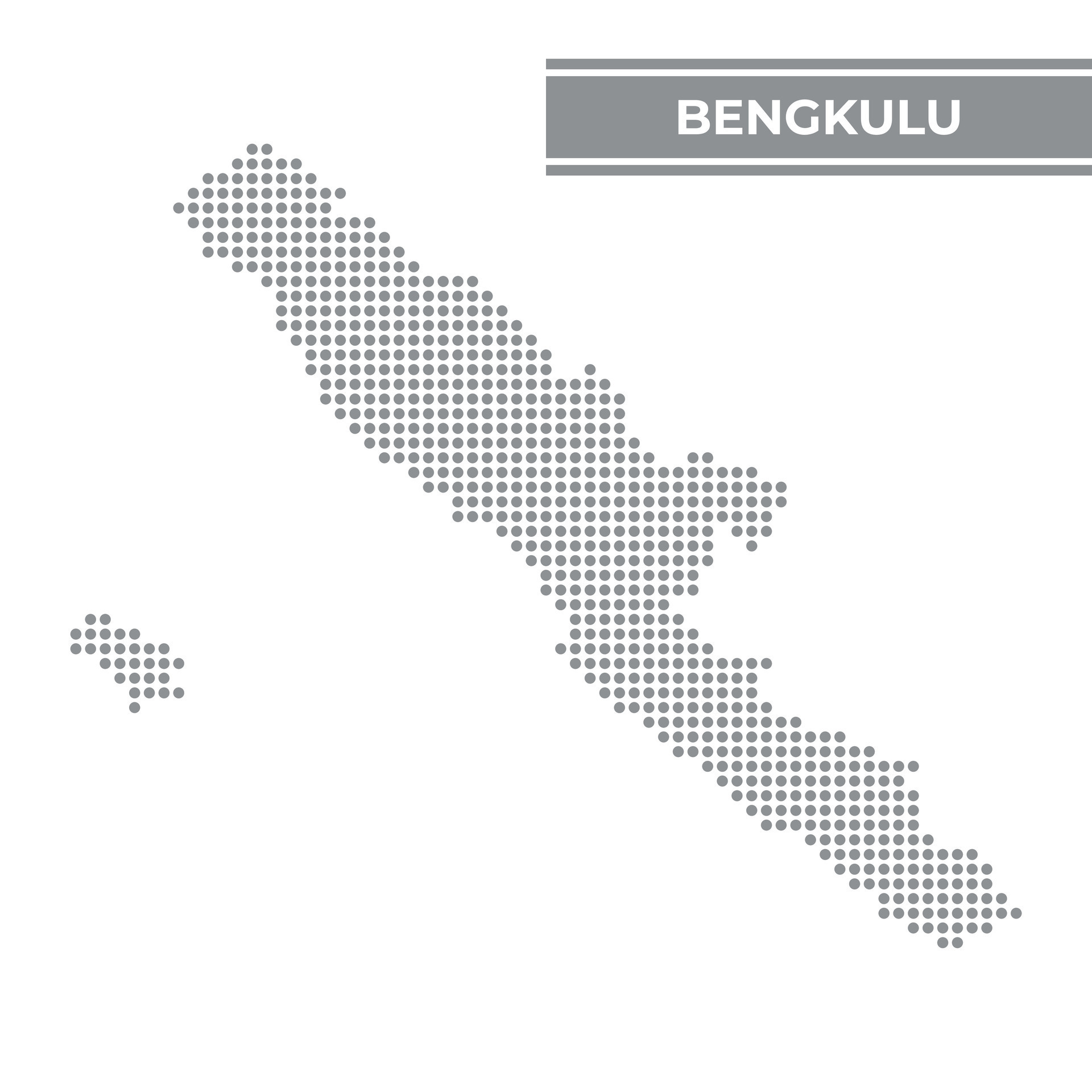 Dotted map of Bengkulu is a province - Dotted Map Of Bengkulu Is A Province Of Indonesia Vector 