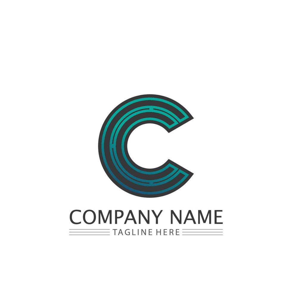 C logo for Vitamin and font C letter Identity and design business vector
