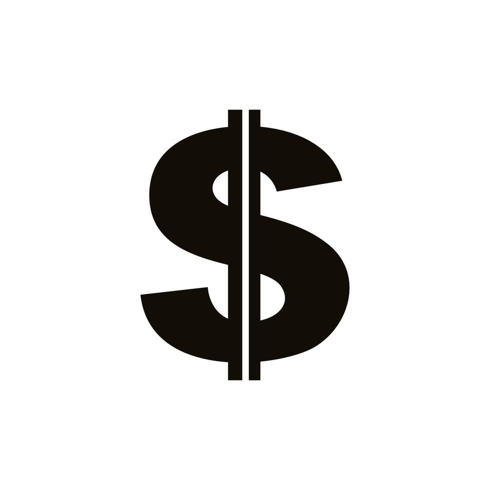 dollar mark icon vector