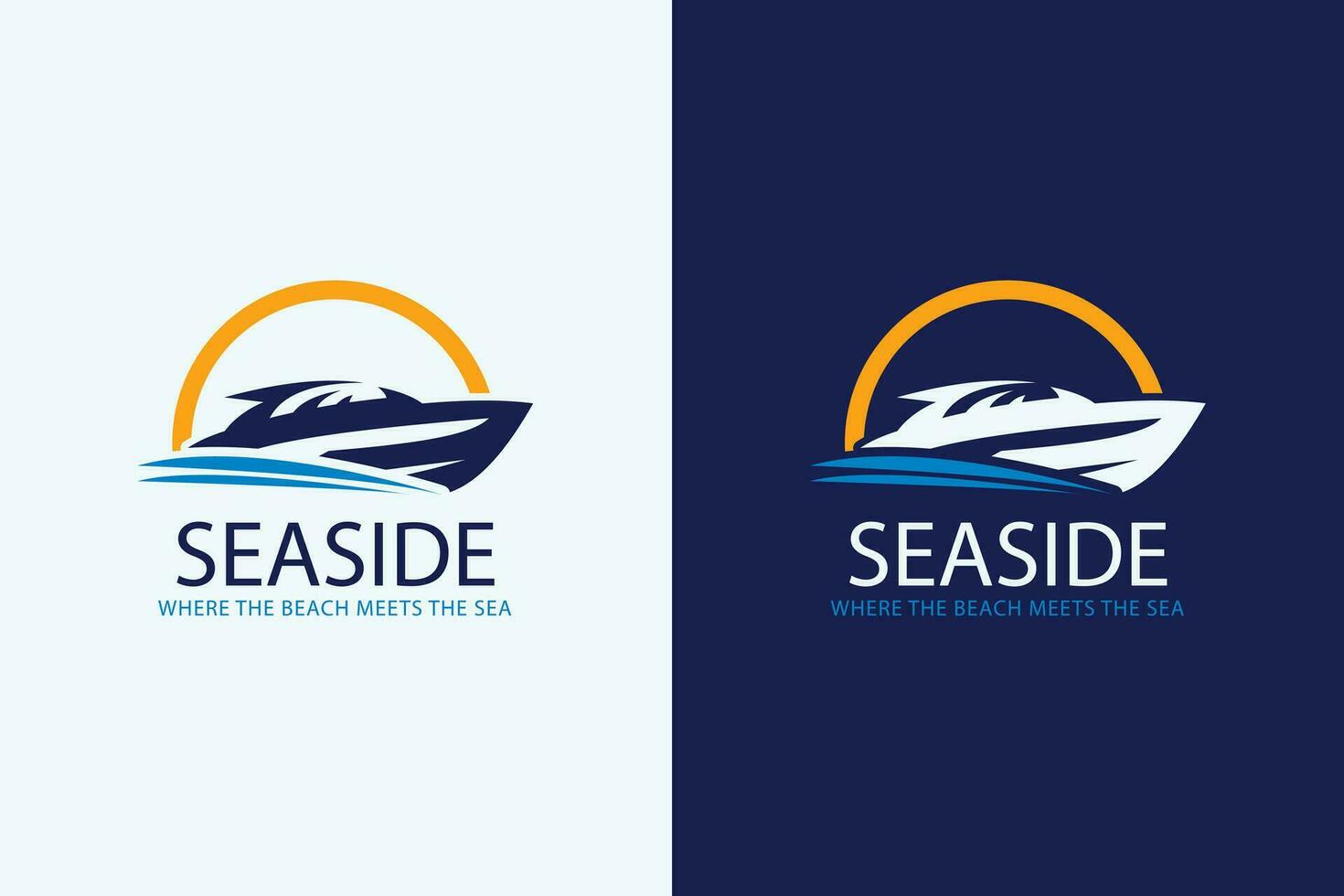 Gradient sailboat, speed boat, shipment boat template design vector