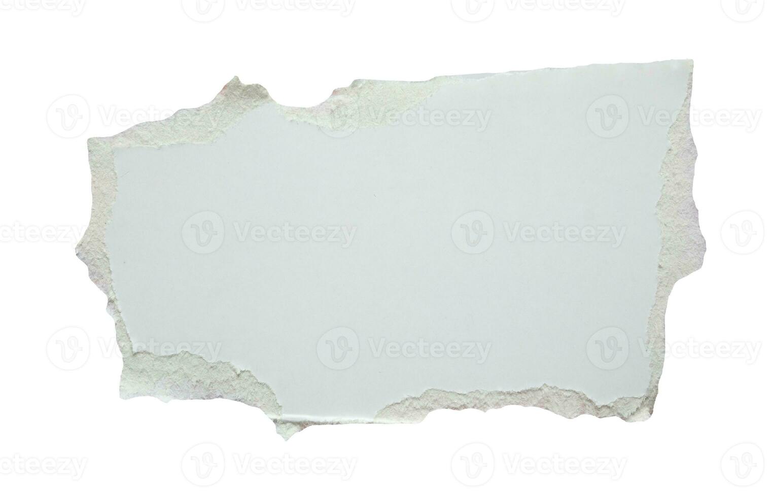 piece of white paper tear isolated on white background photo