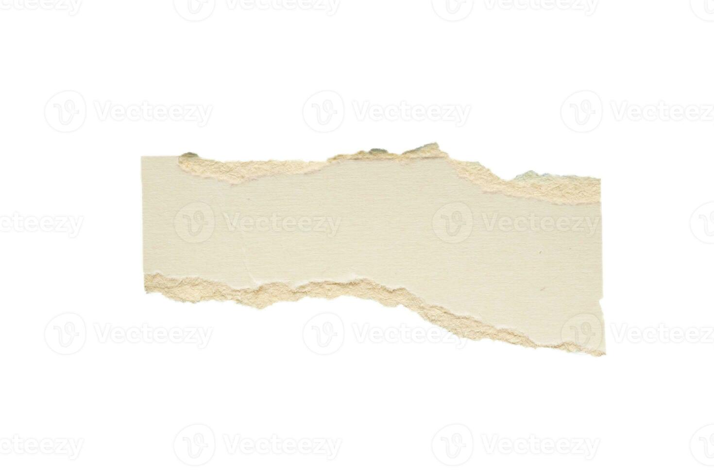 piece of white paper tear isolated on white background photo