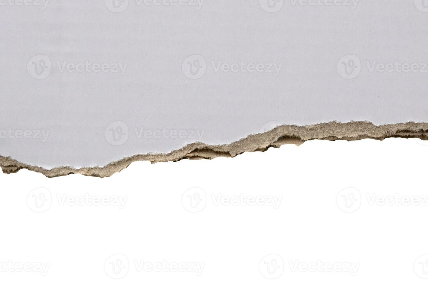 White ripped paper torn edges strips isolated on white background photo