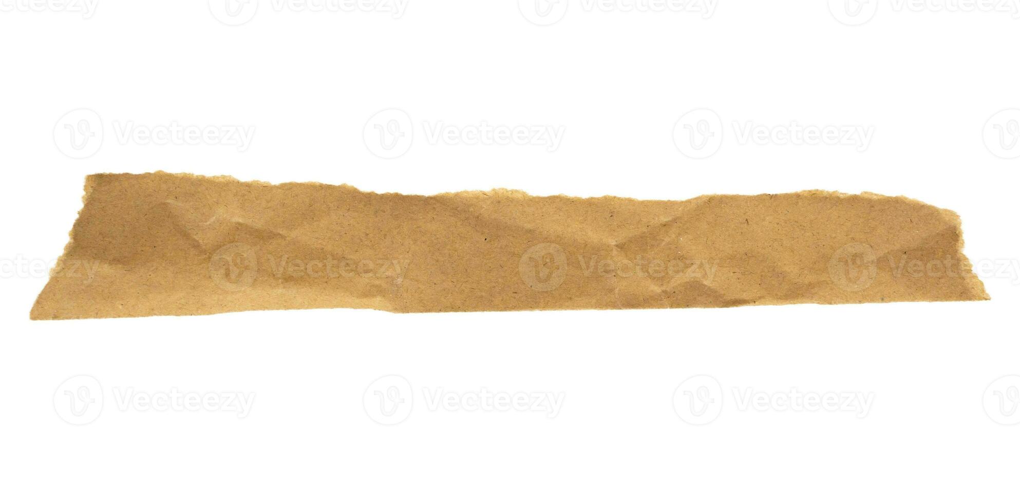 Brown Cardboard paper piece isolated on white background photo