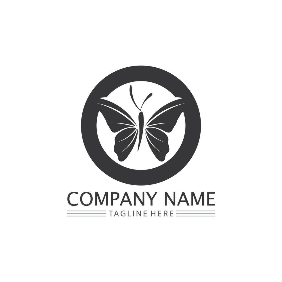 Vector Butterfly conceptual simple, colorful icon. Logo. Vector illustration