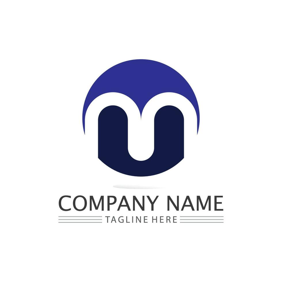 M Letter Logo Template vector