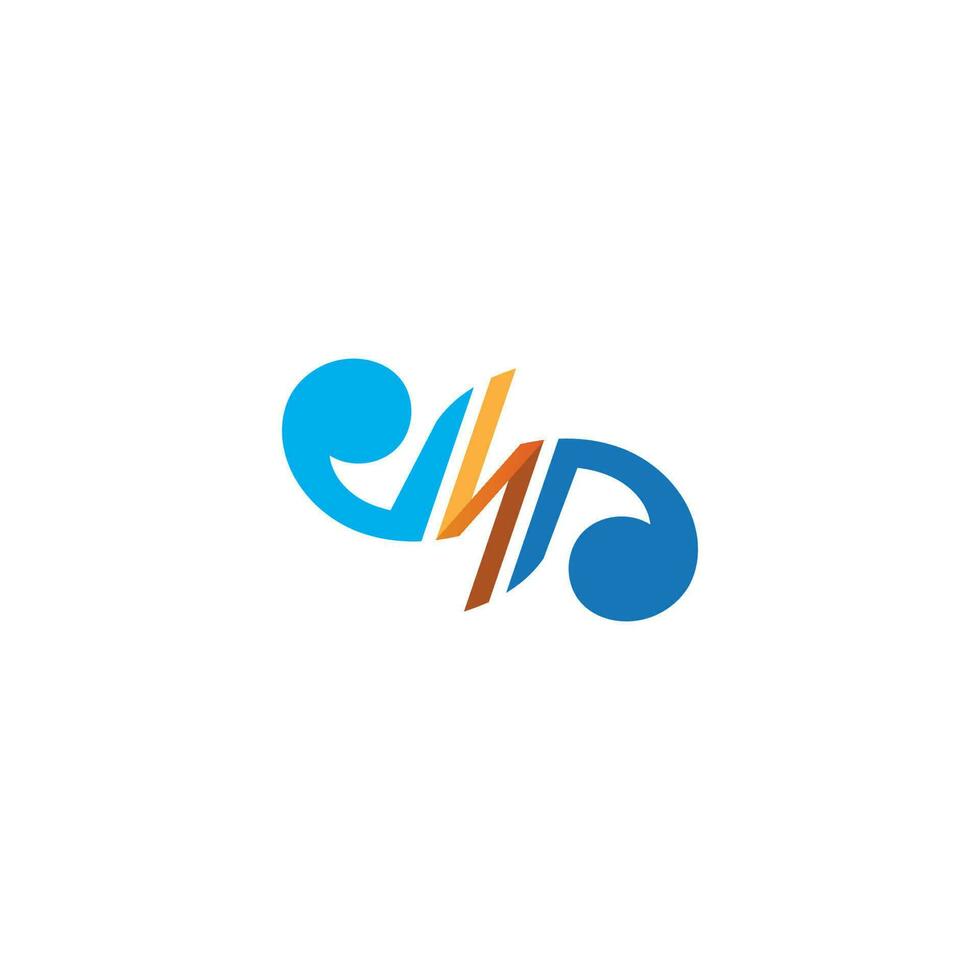 Waves beach logo and symbols template icons app blue vector