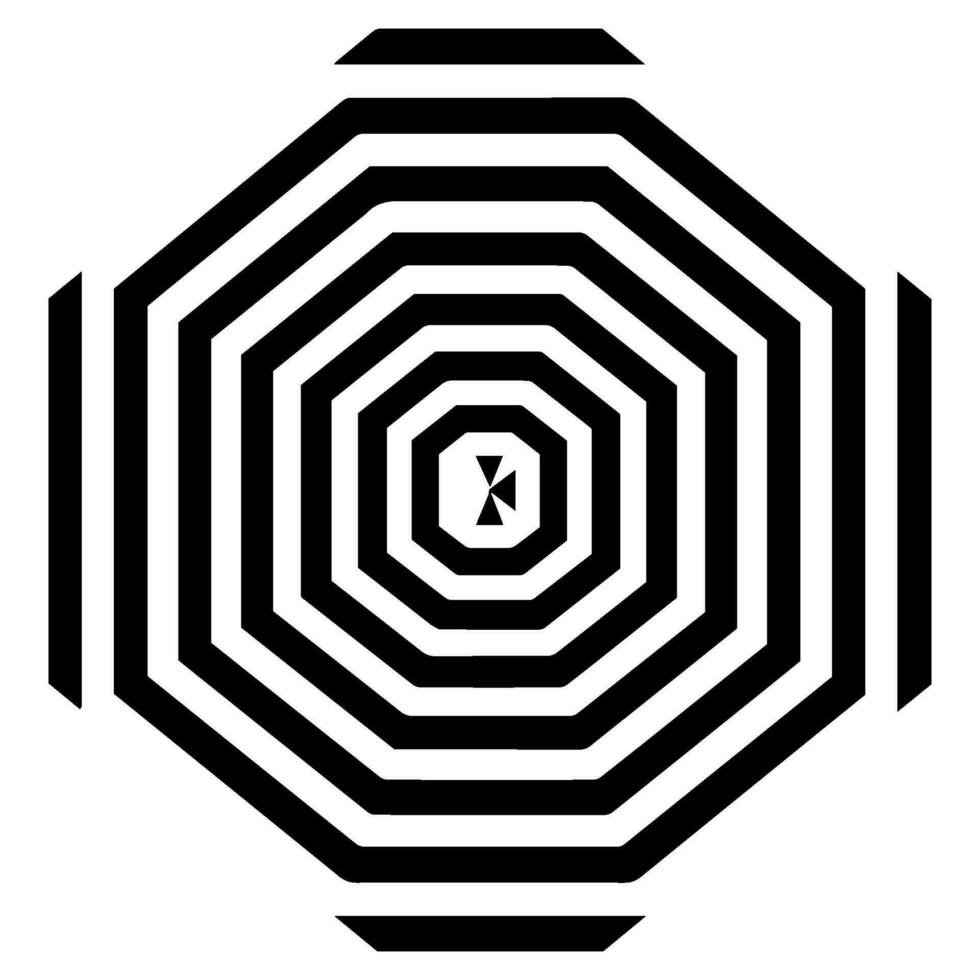 Geometric illusion abstract graphic design vector