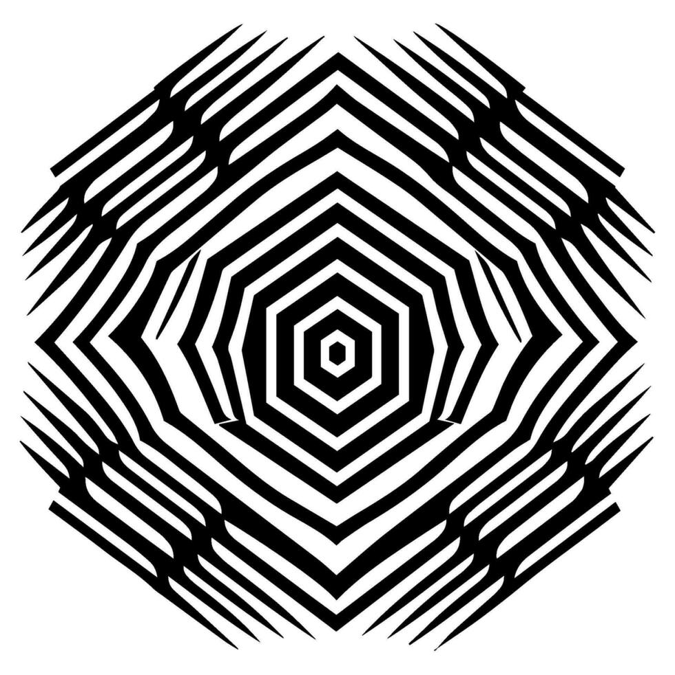 Geometric illusion abstract graphic design vector