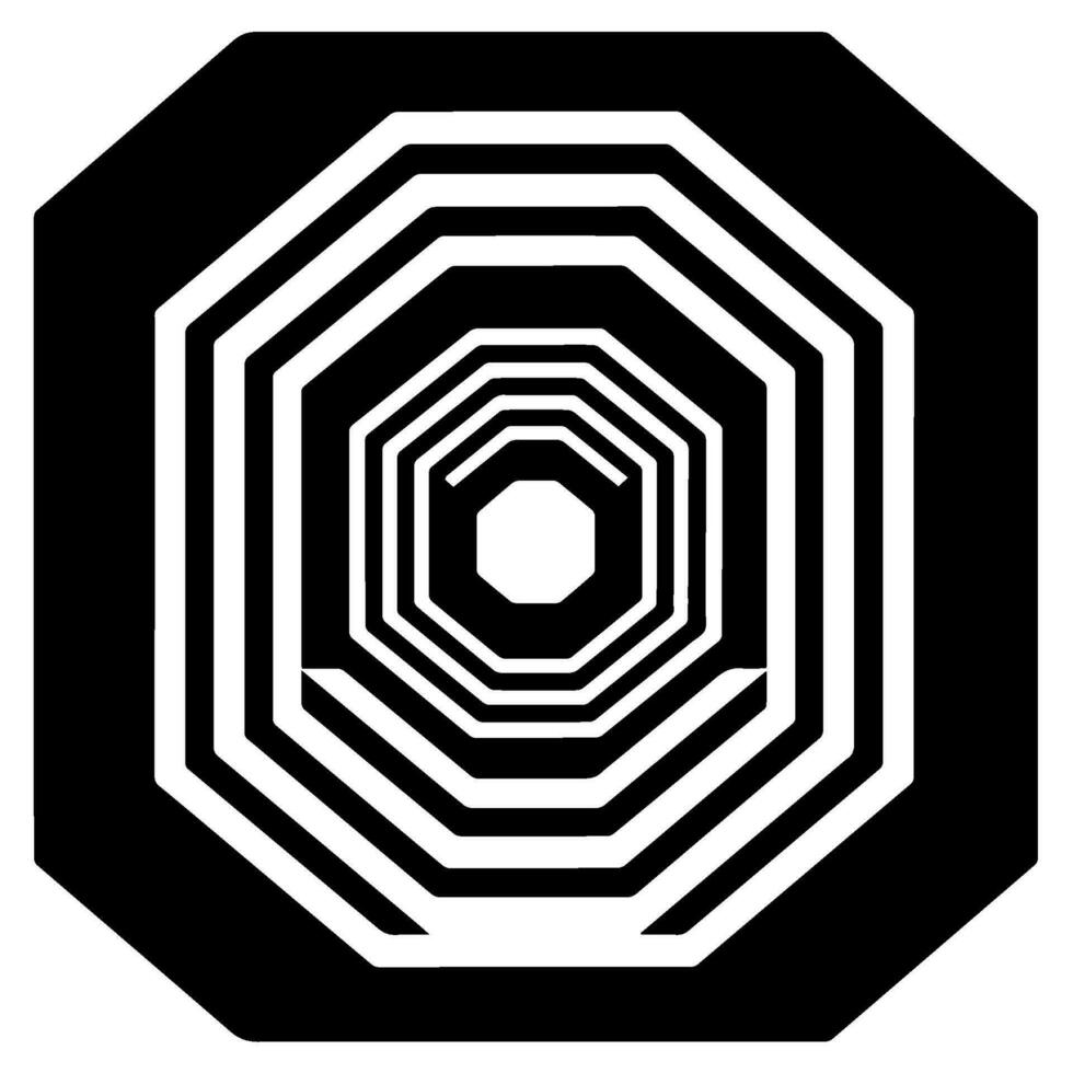 Geometric illusion abstract graphic design vector