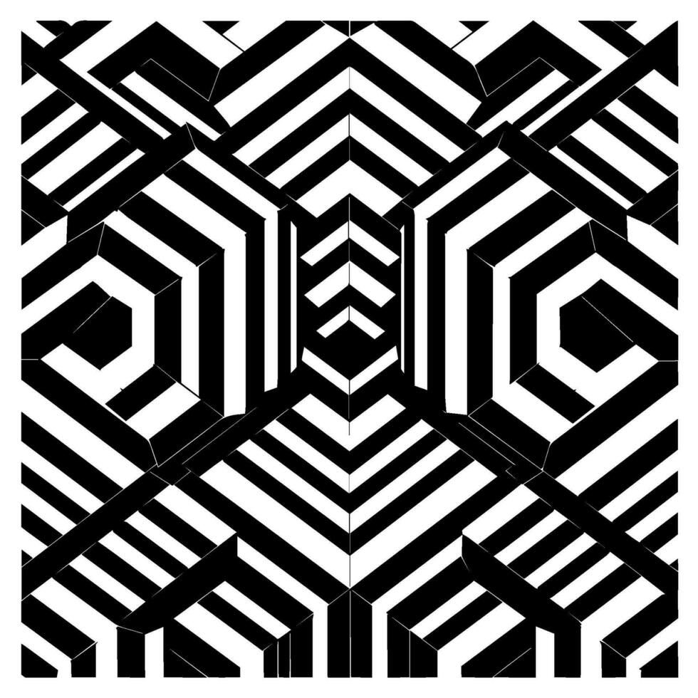 Geometric illusion abstract graphic design vector
