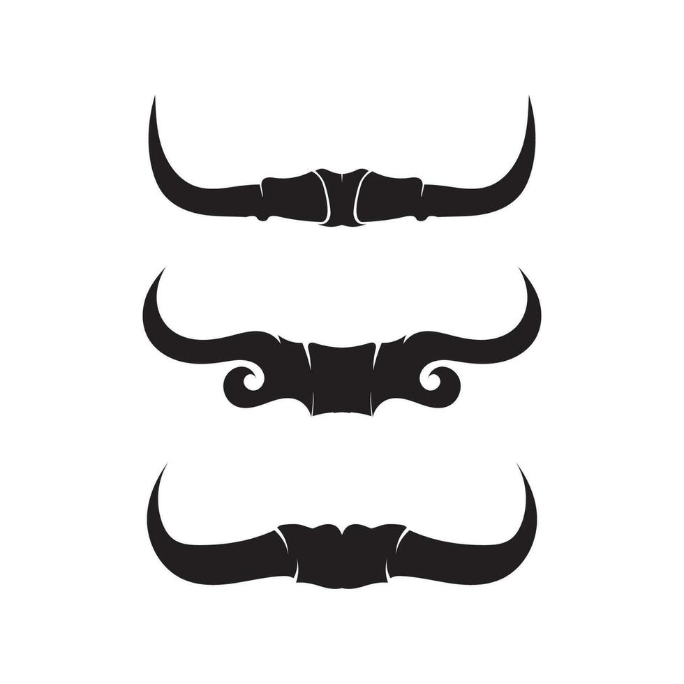 Bull horn logo and symbols template icons app vector