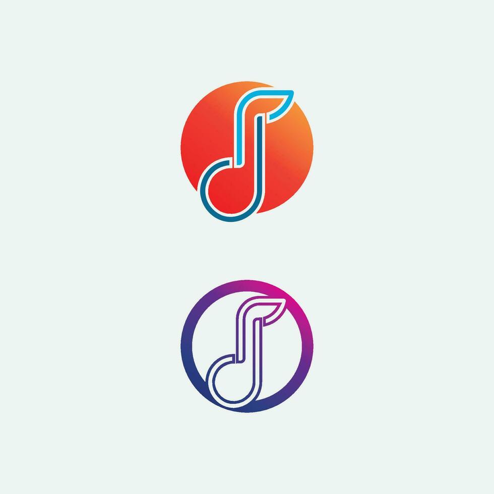 Note Icon Vector illustration design Sound waves, audio, equalizer, abstract, head set logo vector illustration design template