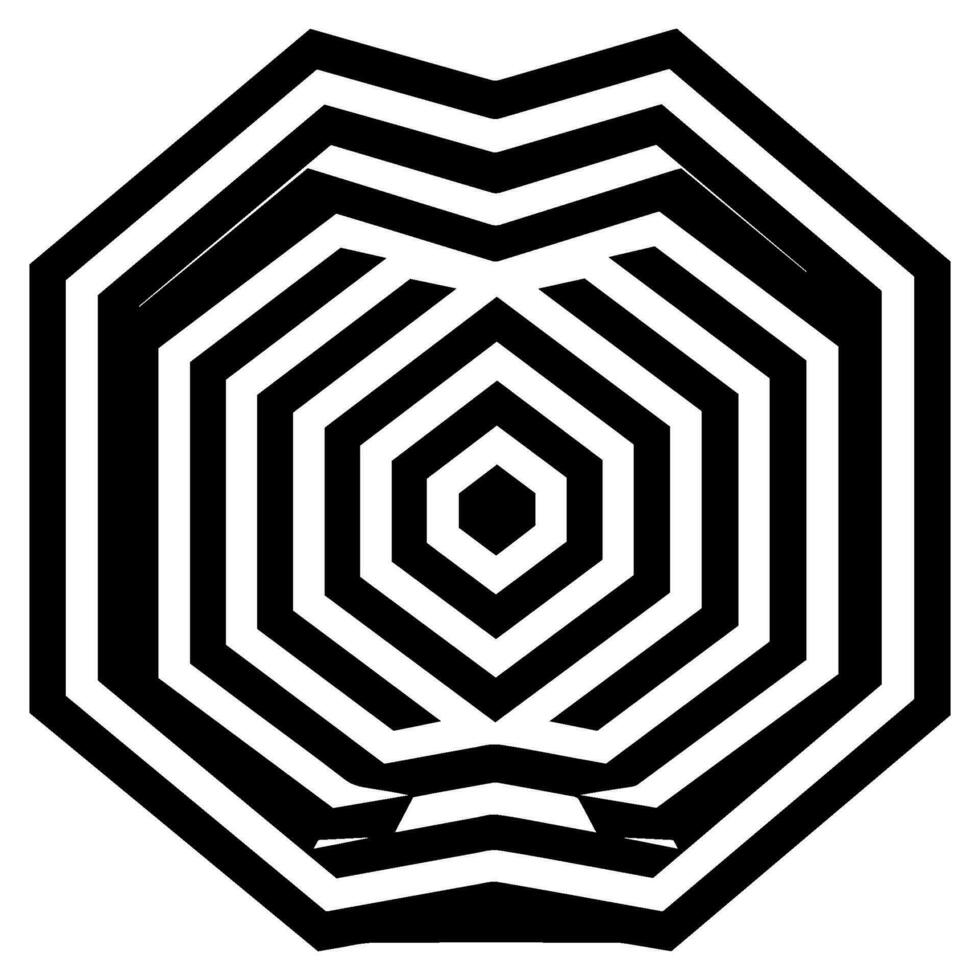 Geometric illusion abstract graphic design vector