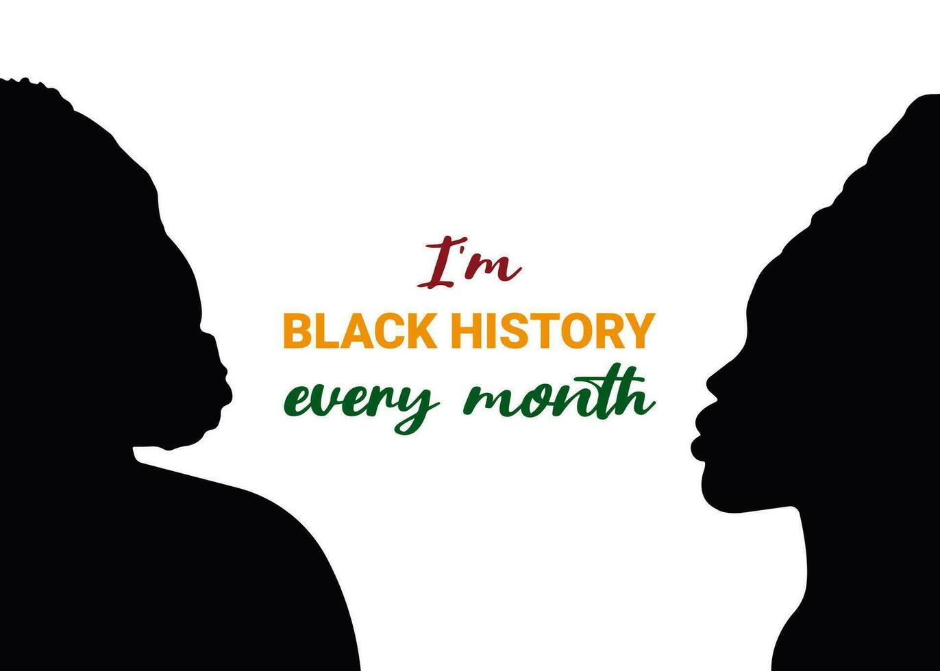 African American History and Black History Month. Celebrated annual in February in USA in October in Great Britain, Vector illustration poster, card, banner, background.