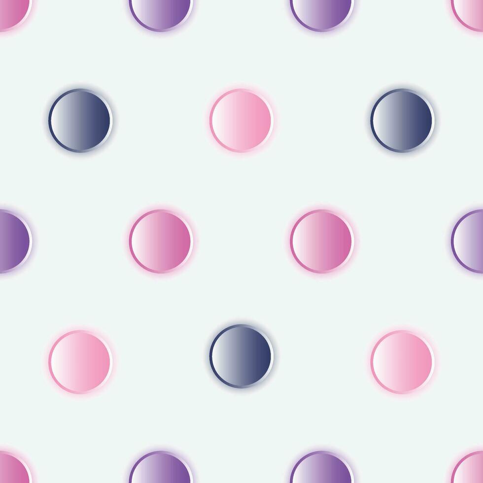 Abstract colors circle button on white background seamless vector