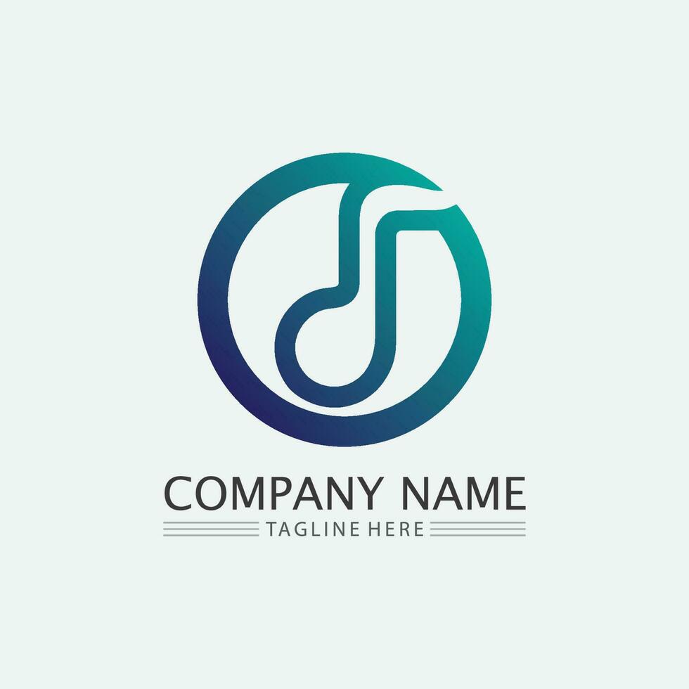 Note Icon Vector illustration design Sound waves, audio, equalizer, abstract, head set logo vector illustration design template