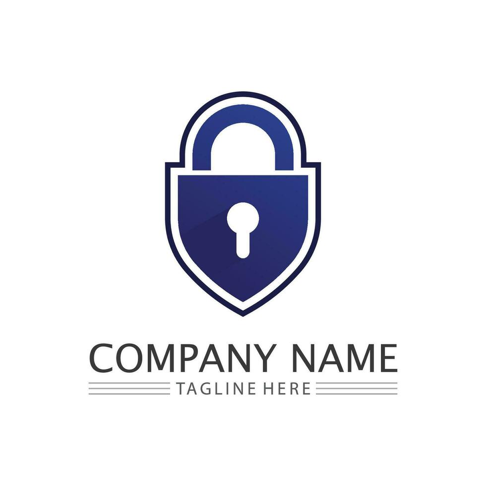 key and lock icon padlock logo and symbol vector design