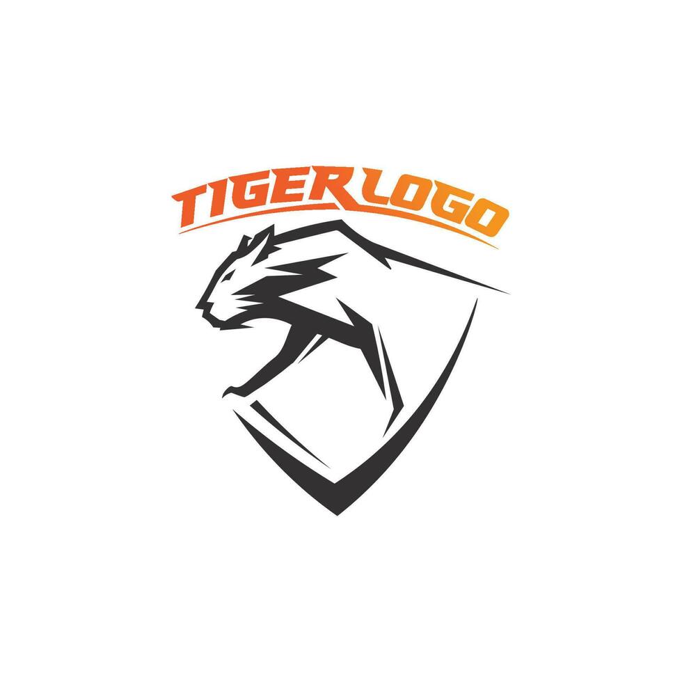 Tiger logo and mascot design animal Vector illustration
