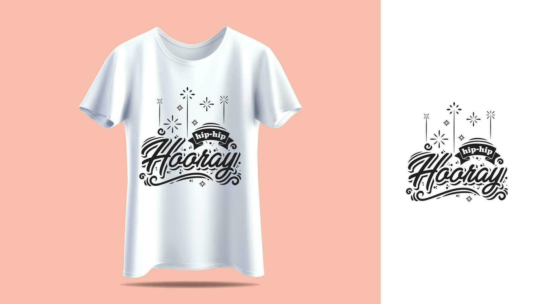 New Typography quotes t-shirt print vector with a white mockup