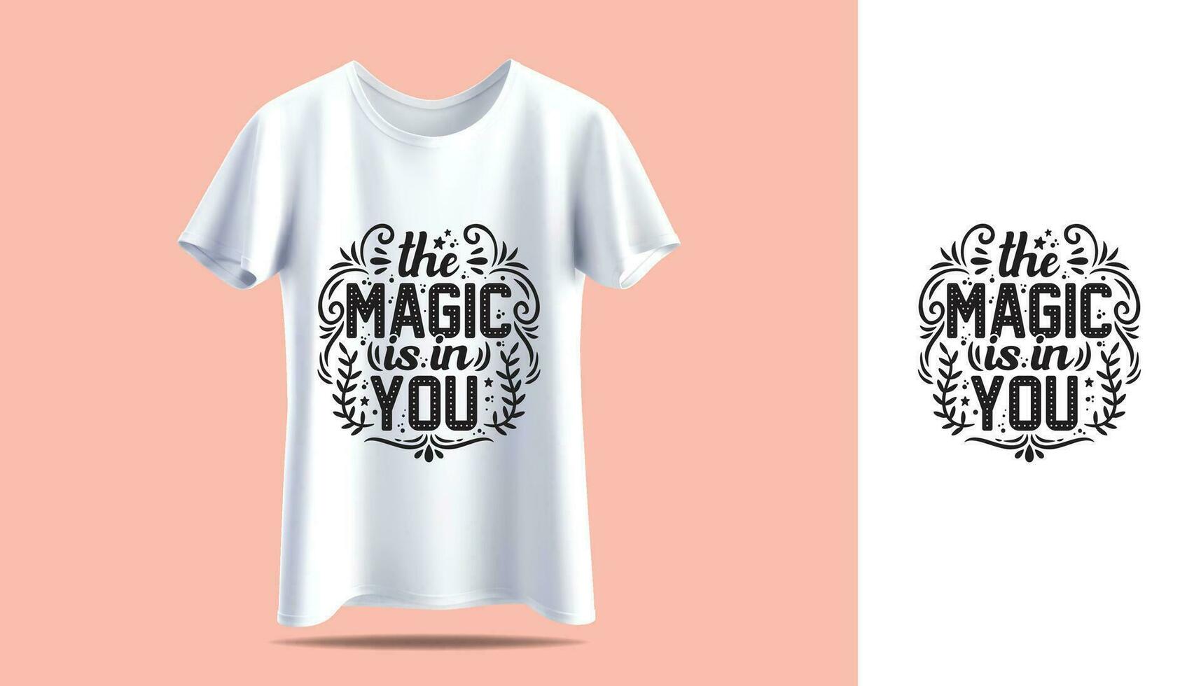 New Typography quotes t-shirt print vector with a white mockup