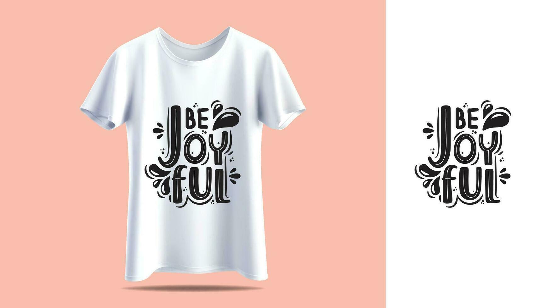 New Typography quotes t-shirt print vector with a white mockup