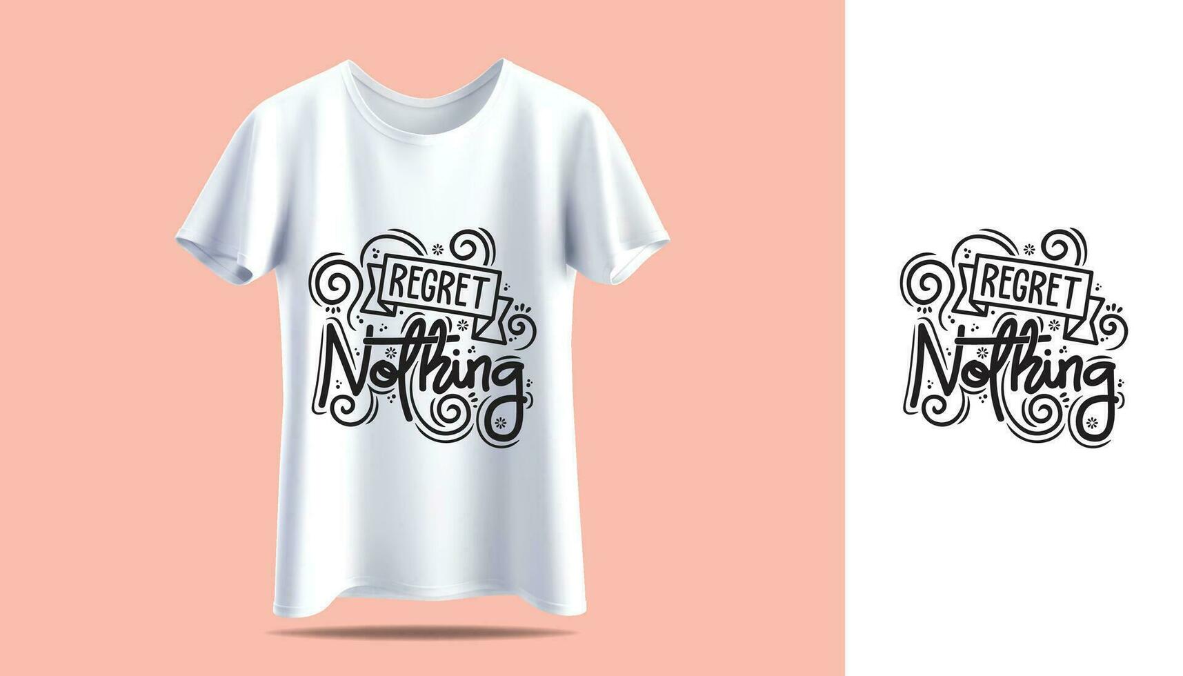 New Typography quotes t-shirt print vector with a white mockup