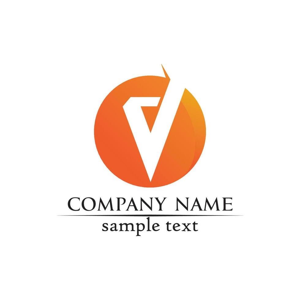 V letters business logo and symbols template vector