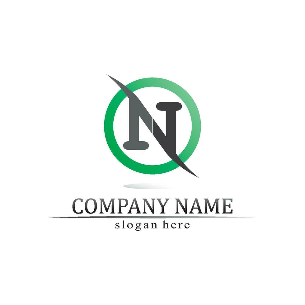 N Letter Logo Template vector