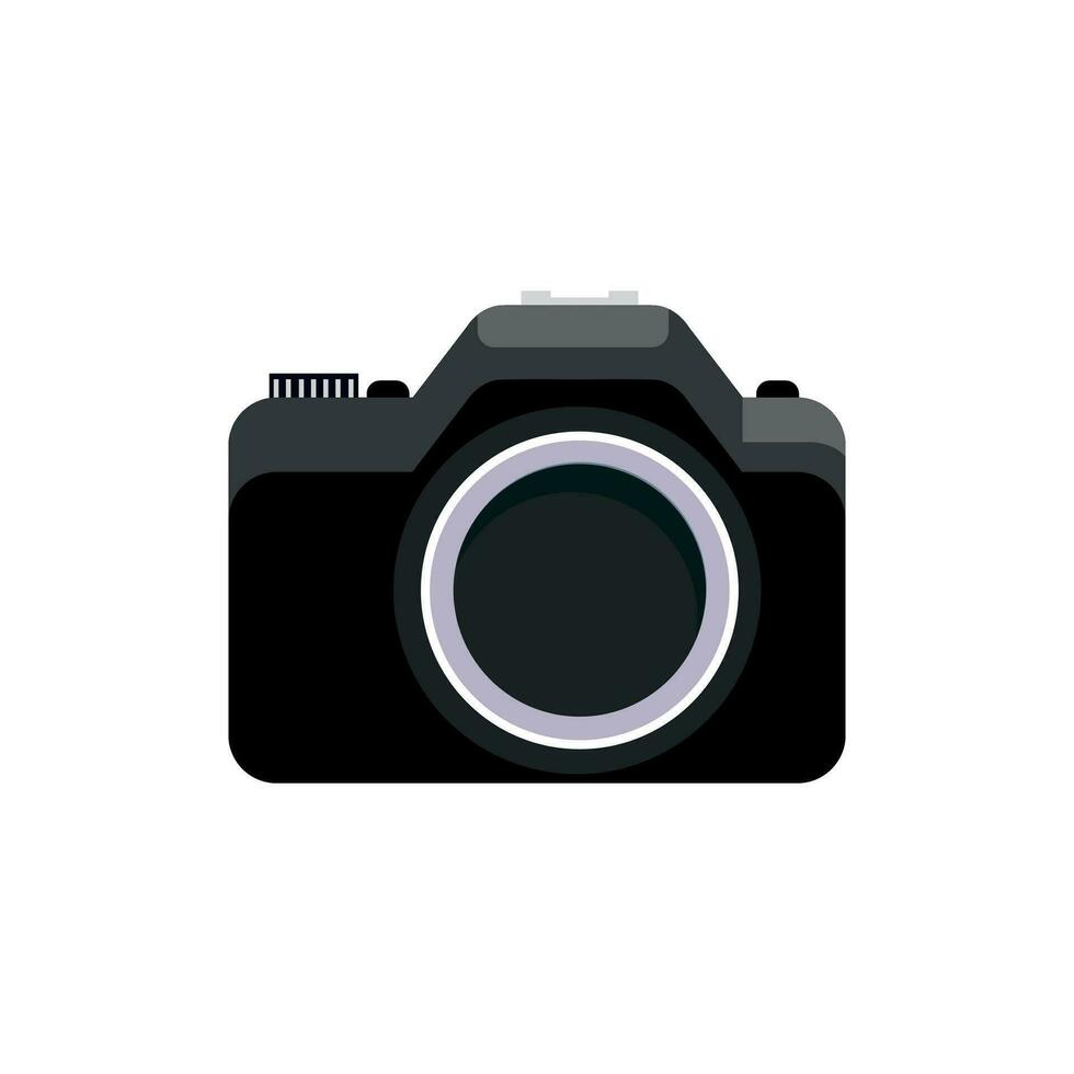 Compact digital photo camera isolated, photographic equipment vector