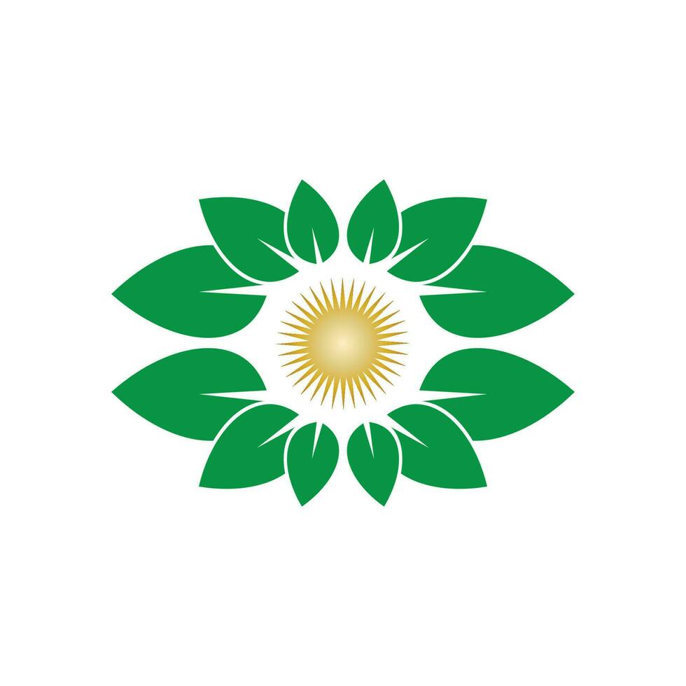 Tree leaf vector logo design, eco-friendly concept.