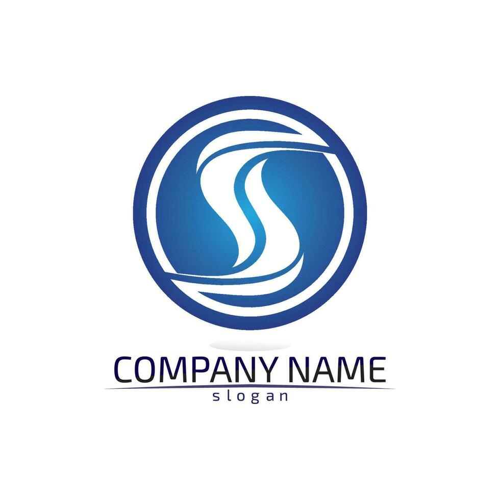 Waves beach logo and symbols template icons app vector
