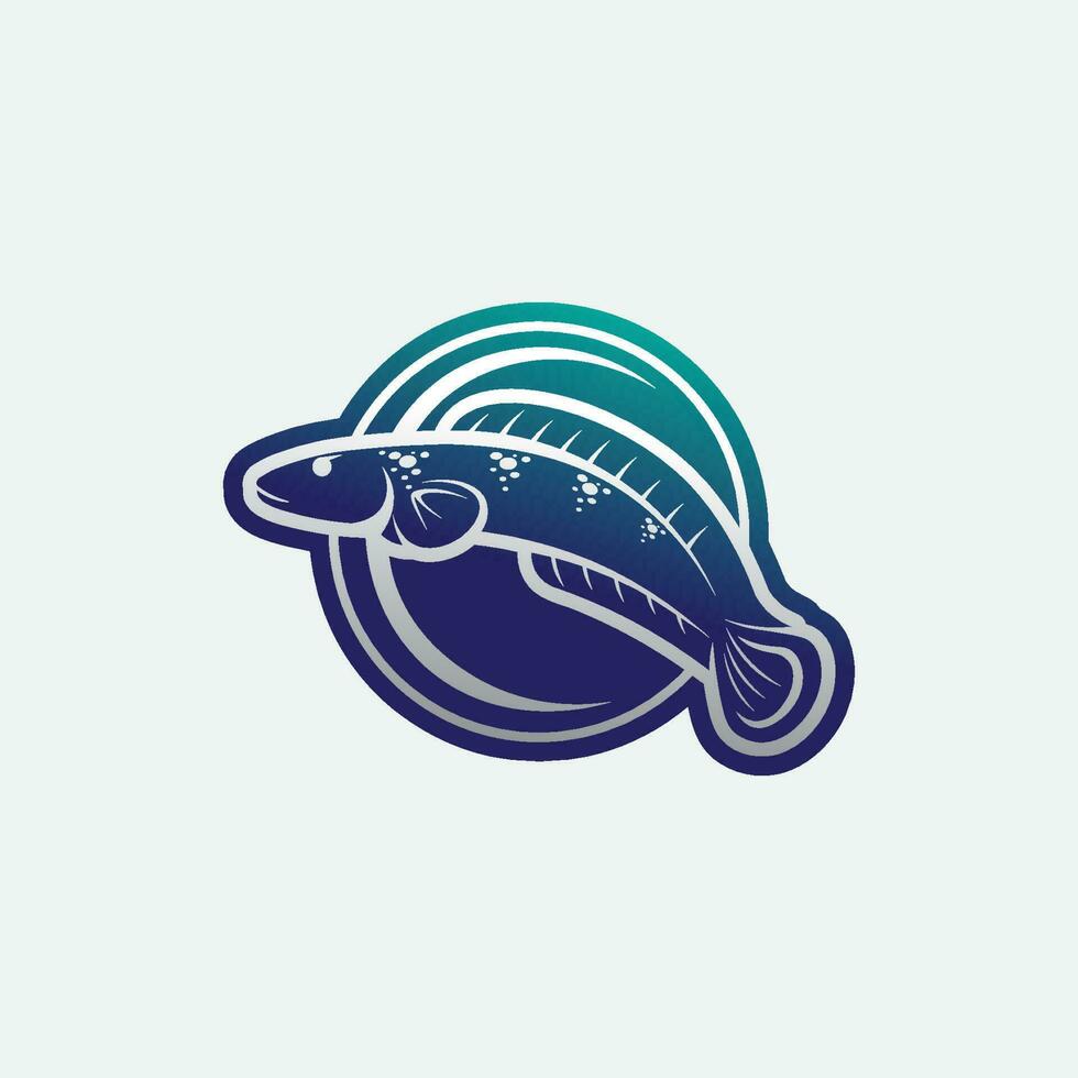 Channa Snakehead fish, Predator Fish, animal underwater design and illustration vector