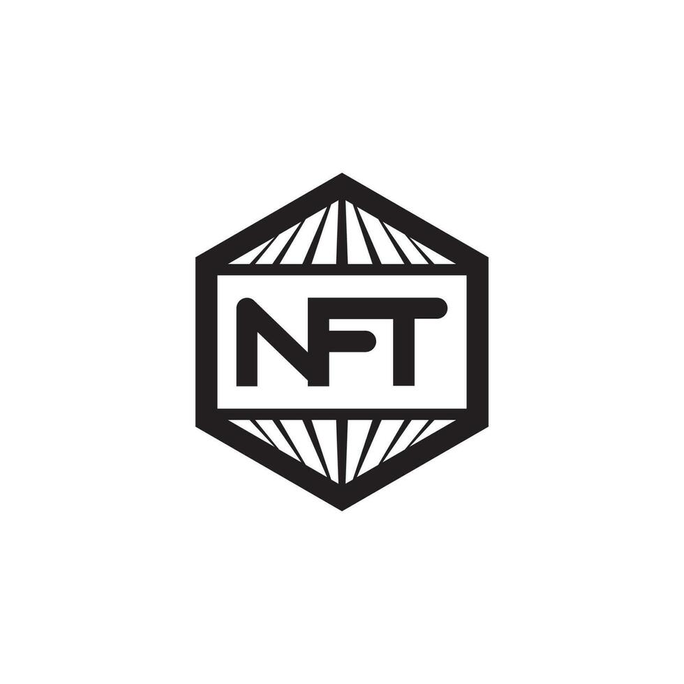 NFT letter and font technology  line icon set Crypto Icon or Logo Symbol vector illustration