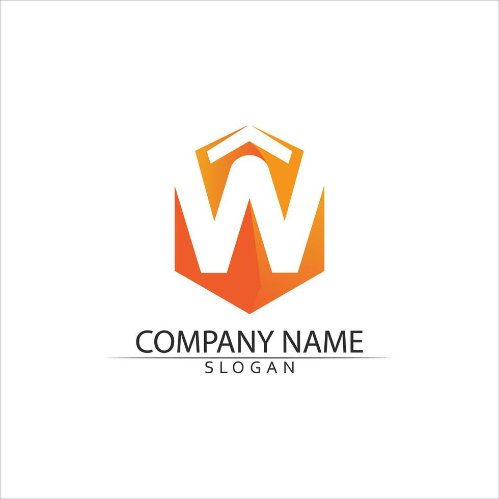 W Letter Logo Template vector