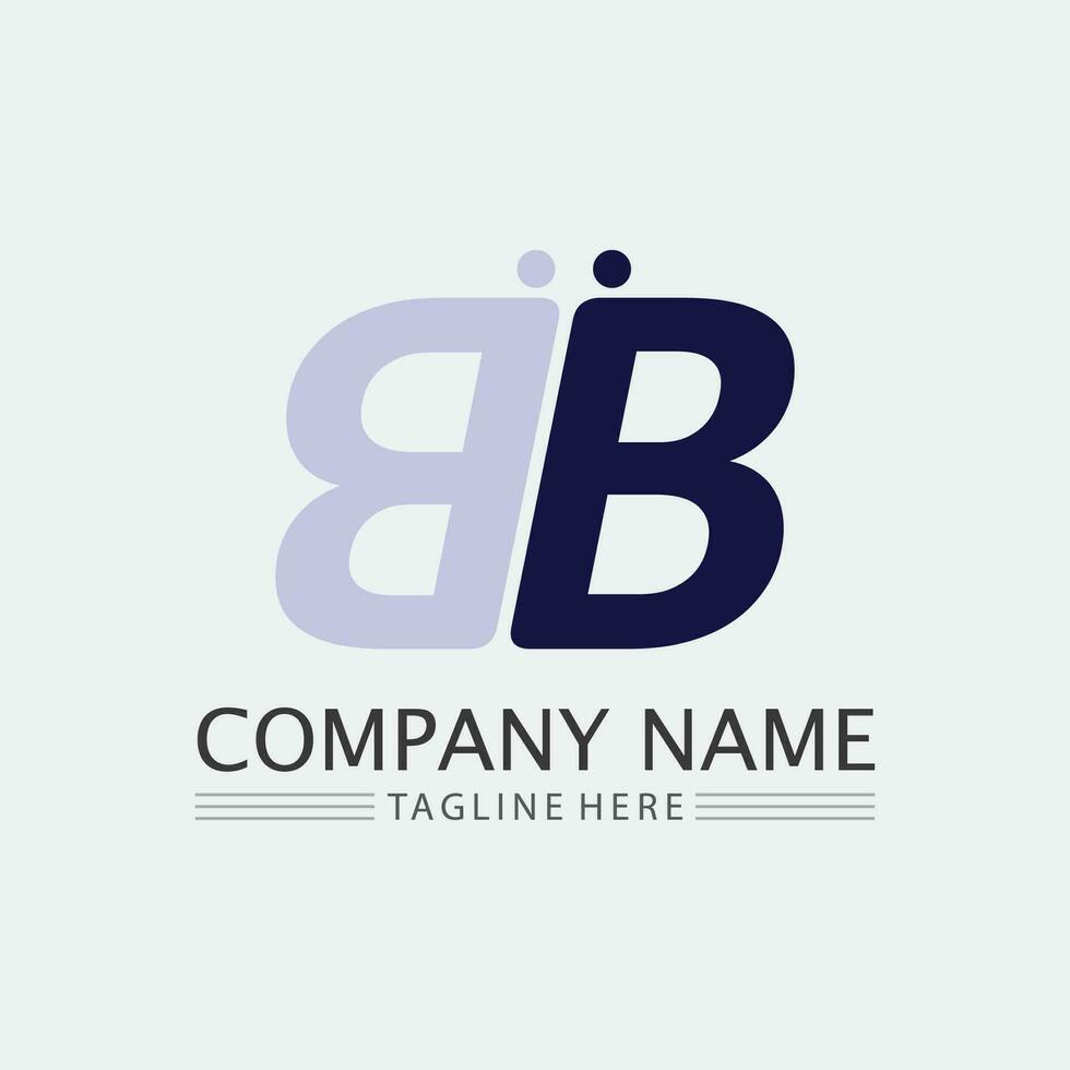 b font icon and  letter b logo vector. B logo symbol icon design template. vector