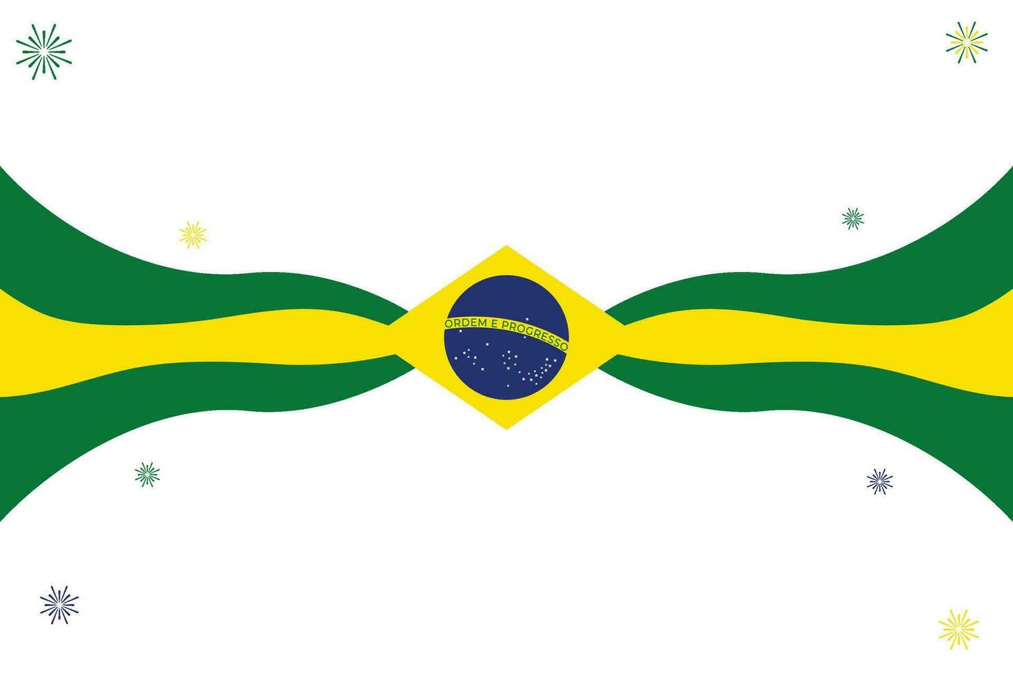 Happy Independence Day Brazil 7th September Background Design With Text Space Area. vector