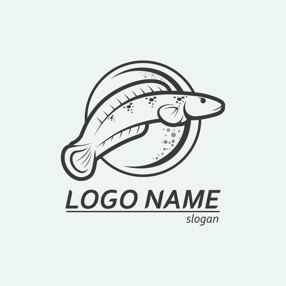 Channa Snakehead fish, Predator Fish, animal underwater design and illustration vector