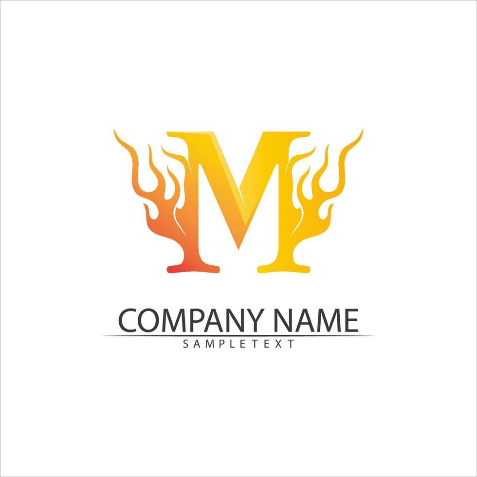 M Letter Logo Template vector