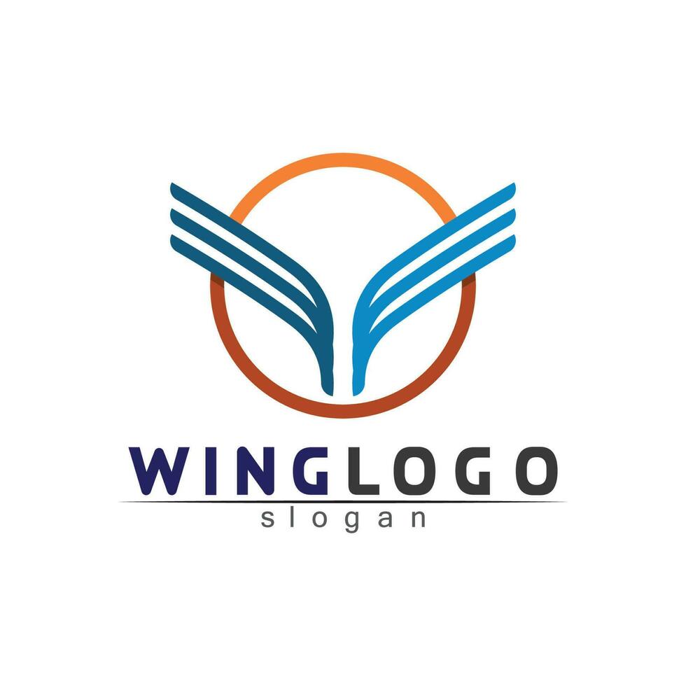 alas de halcón logo plantilla vector icono logo diseño aplicación