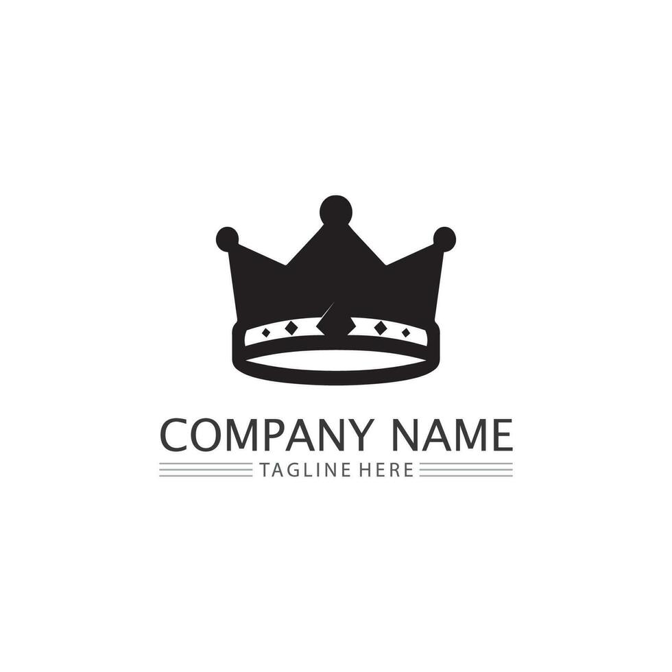 Crown Logo king logo queen logo, princess, Template vector icon illustration design imperial, royal, and  succes logo business