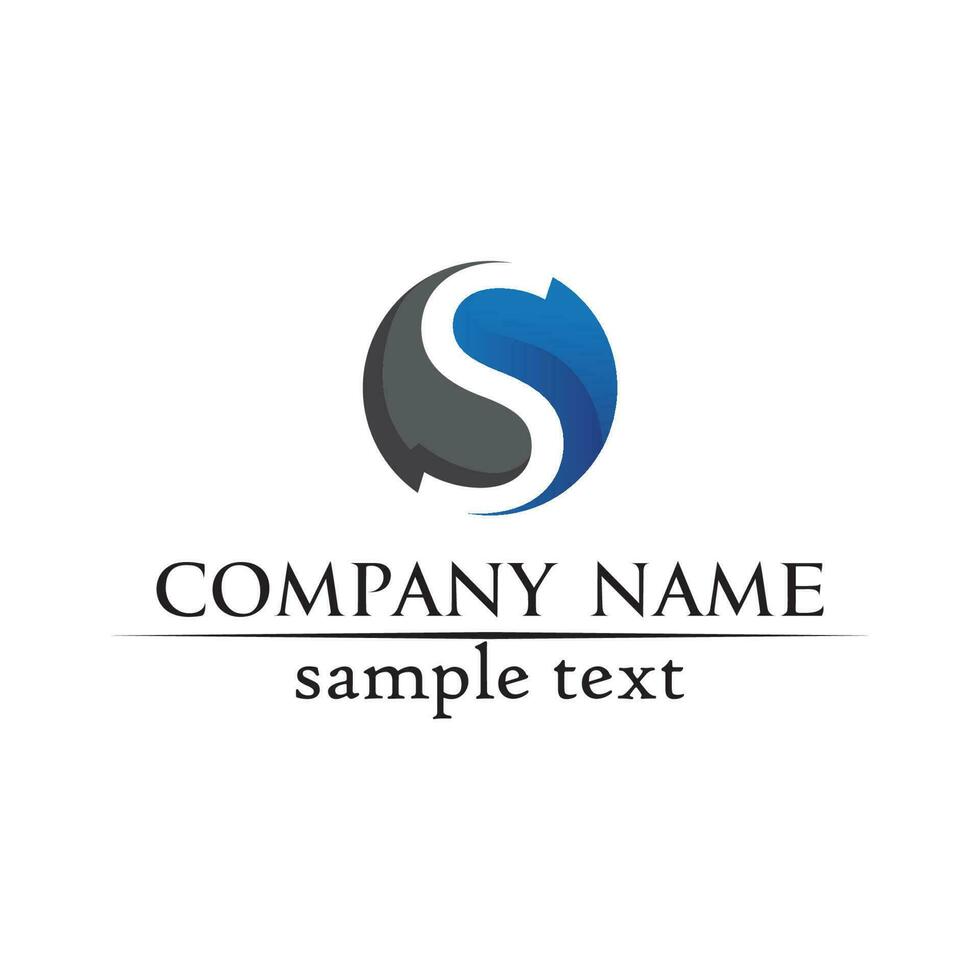 diseño de vector de diseño de logotipo de letra s corporativa empresarial